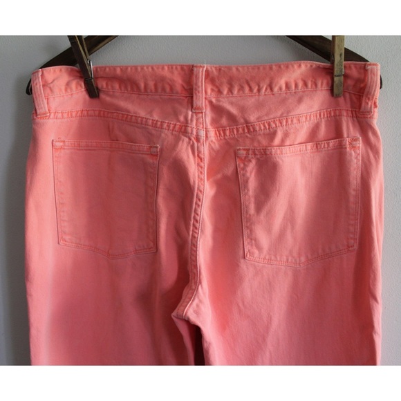 J.Crew Vibrant Florescent Pink Toothpick Tall Ankle Jeans 32 - Picture 6 of 8